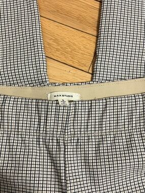 Max Studio Black and Tan work pants straight leg